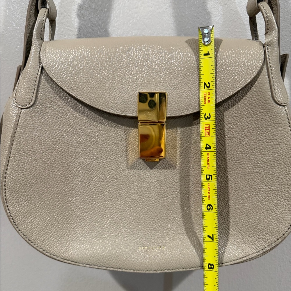 Demellier Elegant Taupe Leather Shoulder Bag Great Condition - Picture 9 of 14